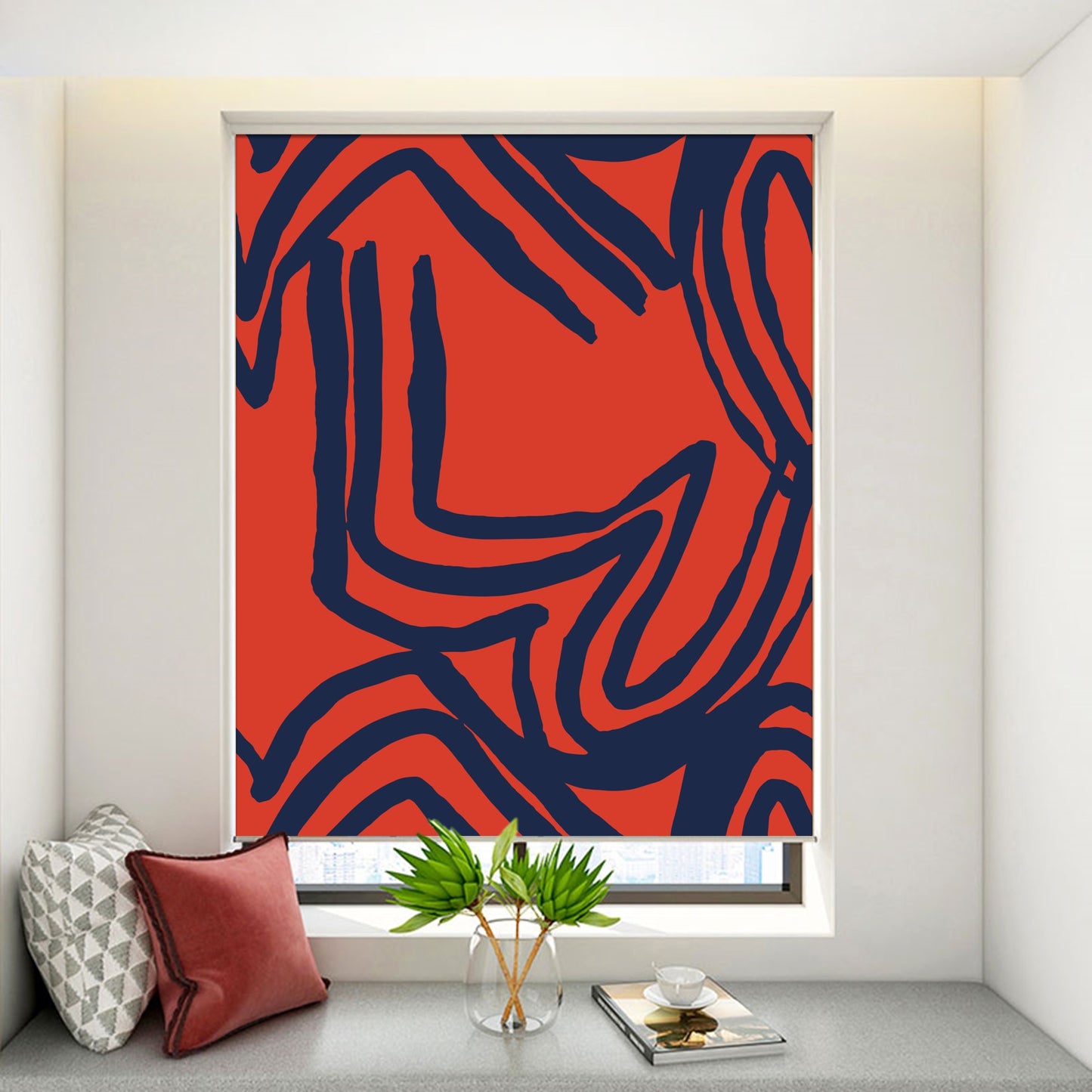 Energetic Flow Abstract Art Window Roller Shade