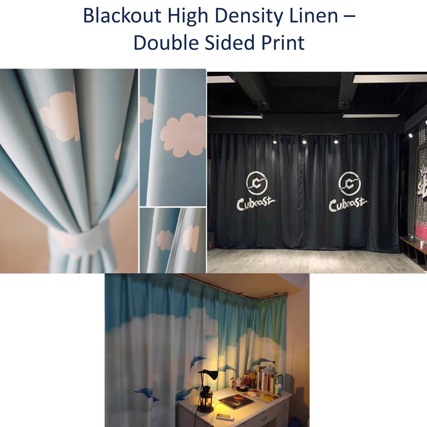 Custom Your Image Business Logo Backdrop Window Curtains Drapery