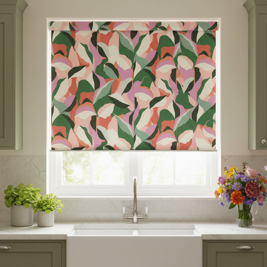 Tropical Canopy Botanical Abstractions Window Roller Shade