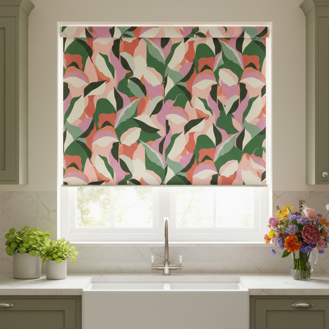 Tropical Canopy Botanical Abstractions Window Roller Shade
