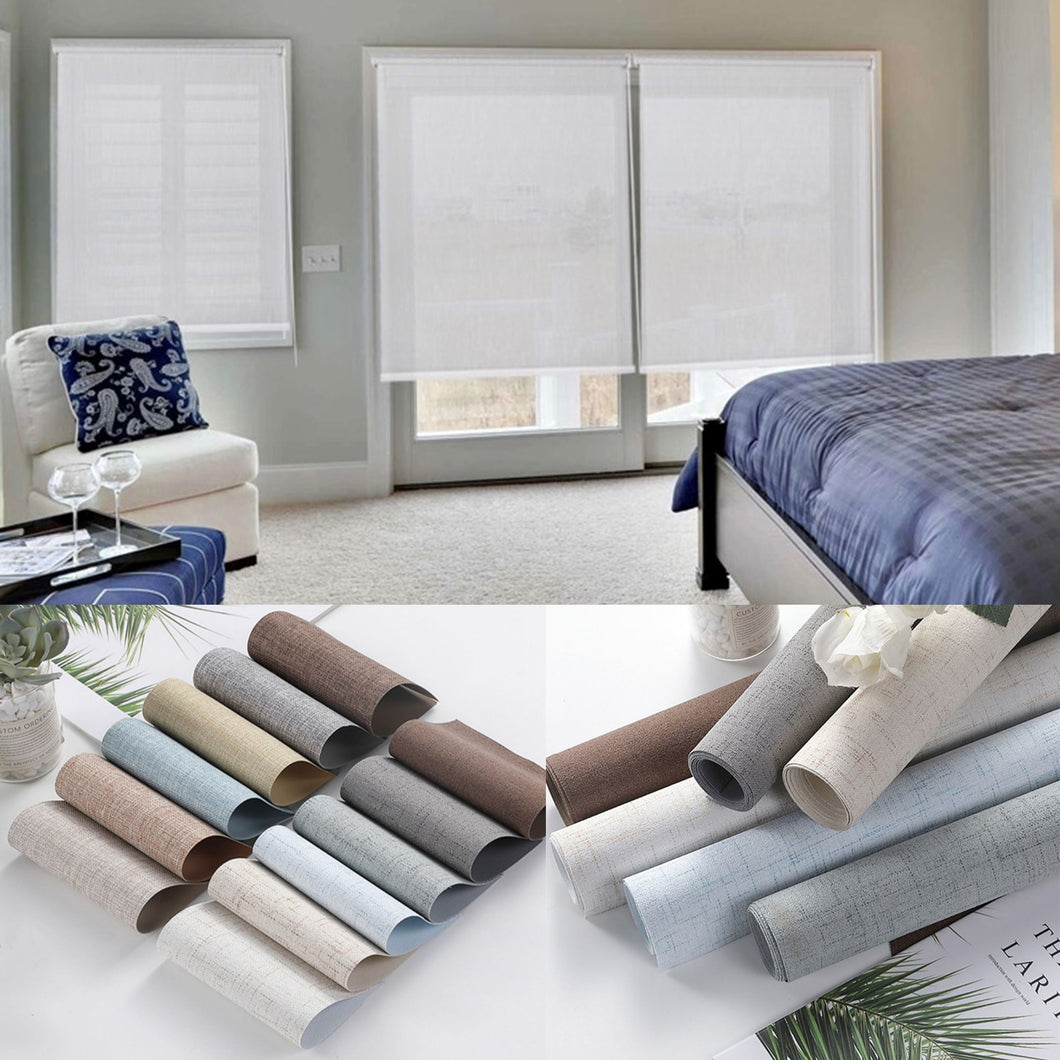 Plain Basic Upholstery Textured Window Blinds Roller Shade
