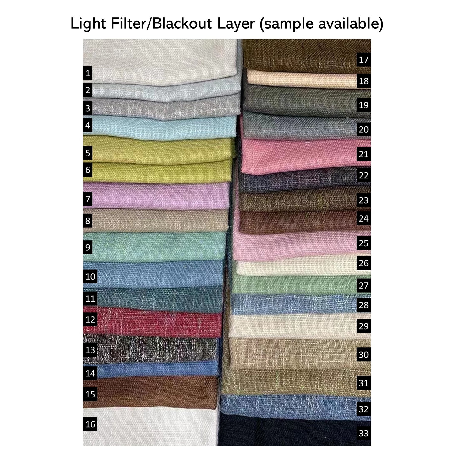 Double Layers Dual Linen Blackout and Light Filter Window Roman Shade