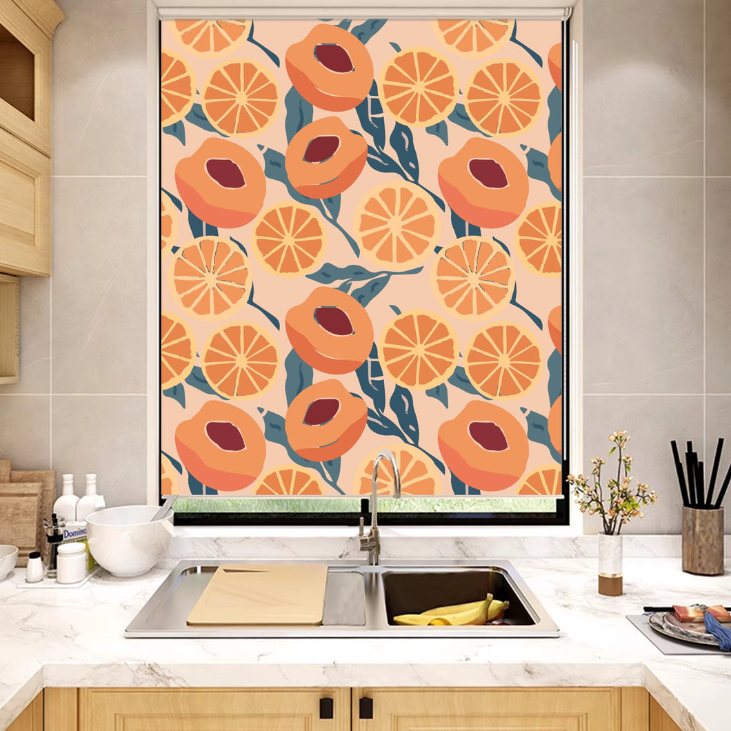 Citrus and Apricot Art Window Roller Shade