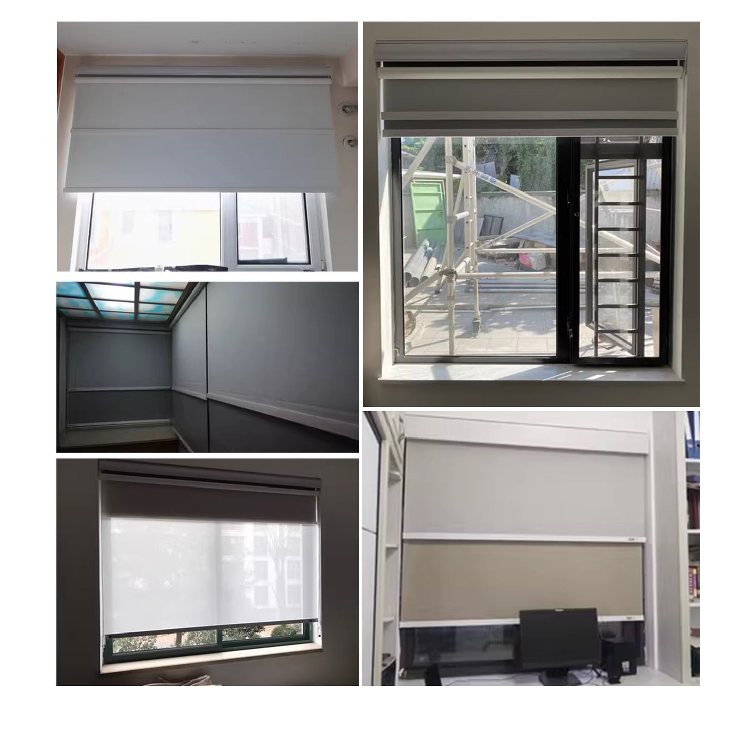 Dual Light Filter and Blackout 2 in 1 Waterproof Double Layered Window Roller Shade