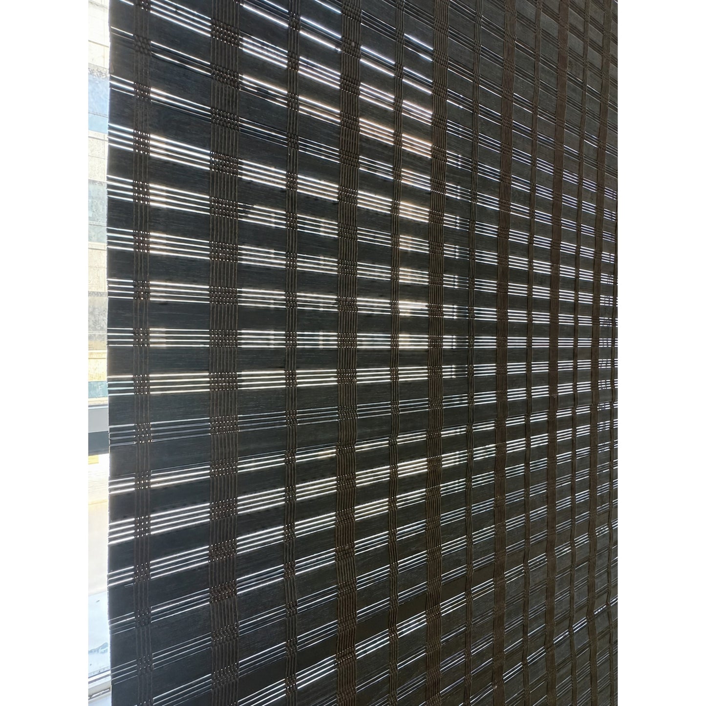 Backlit Dark Bamboo Window Shade (Top Down Bottom Up Available)