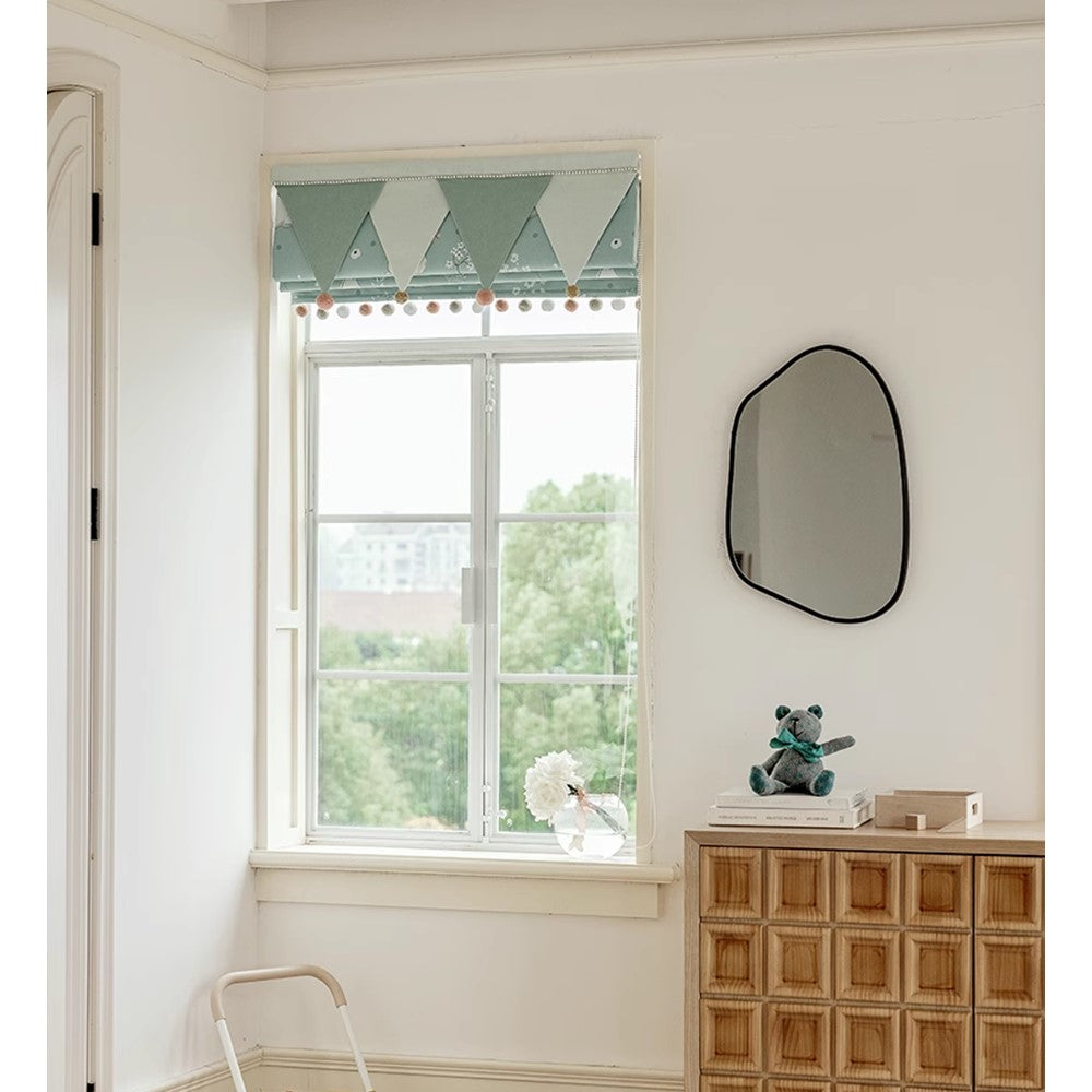 Nursery Bunny Print Pastel Window Roman Shade