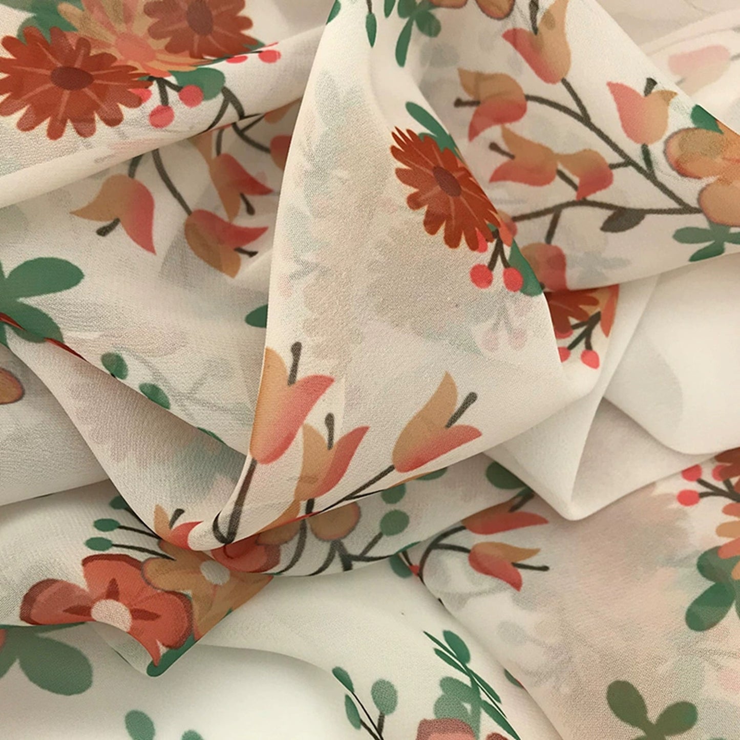 Custom Print Fabric Only - 50D Ultra-thin 80G Chiffon Sheer See Through Fabric