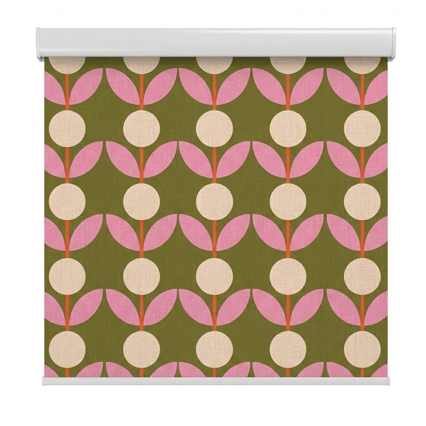 Retro Flora Pattern Window Roller Shade