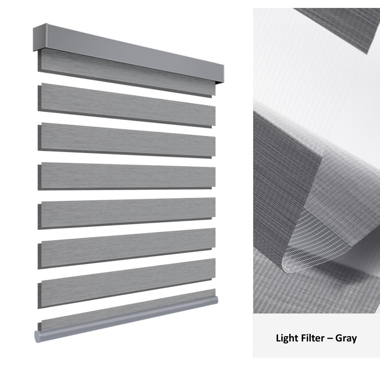 Cordless Day-Night Sheer Blackout Blinds Window Zebra Roller Shade