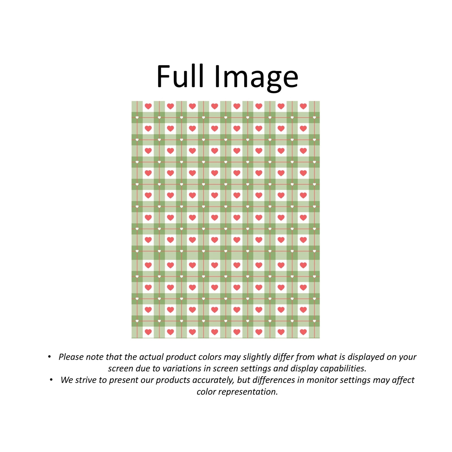 Cottagecore Sage Heart Plaid Window Roman Shade