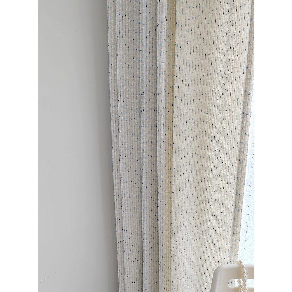 Scandinavian Textured Dot Boho Coastal Curtain Window Curtains Drapery