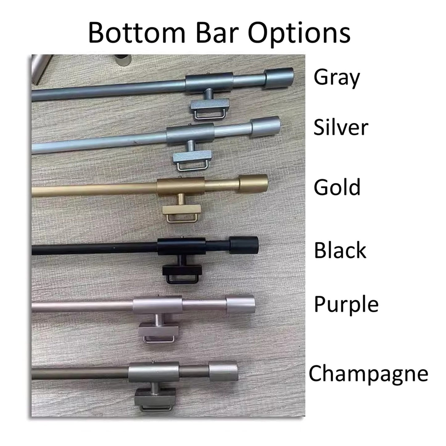 Custom-Size Roman Shade Decorative Bottom Weight Bar