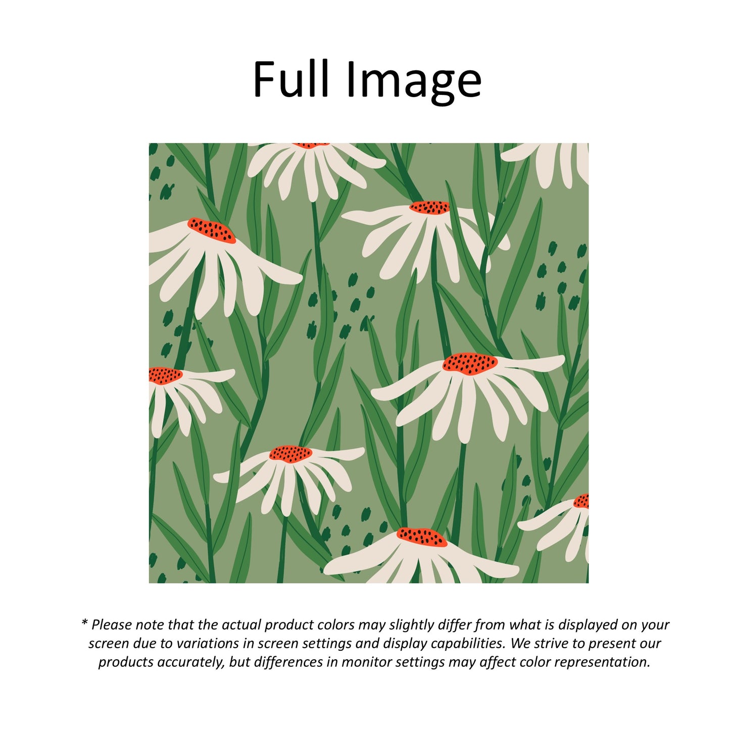 Daisy Drift Sage Window Roman Shade