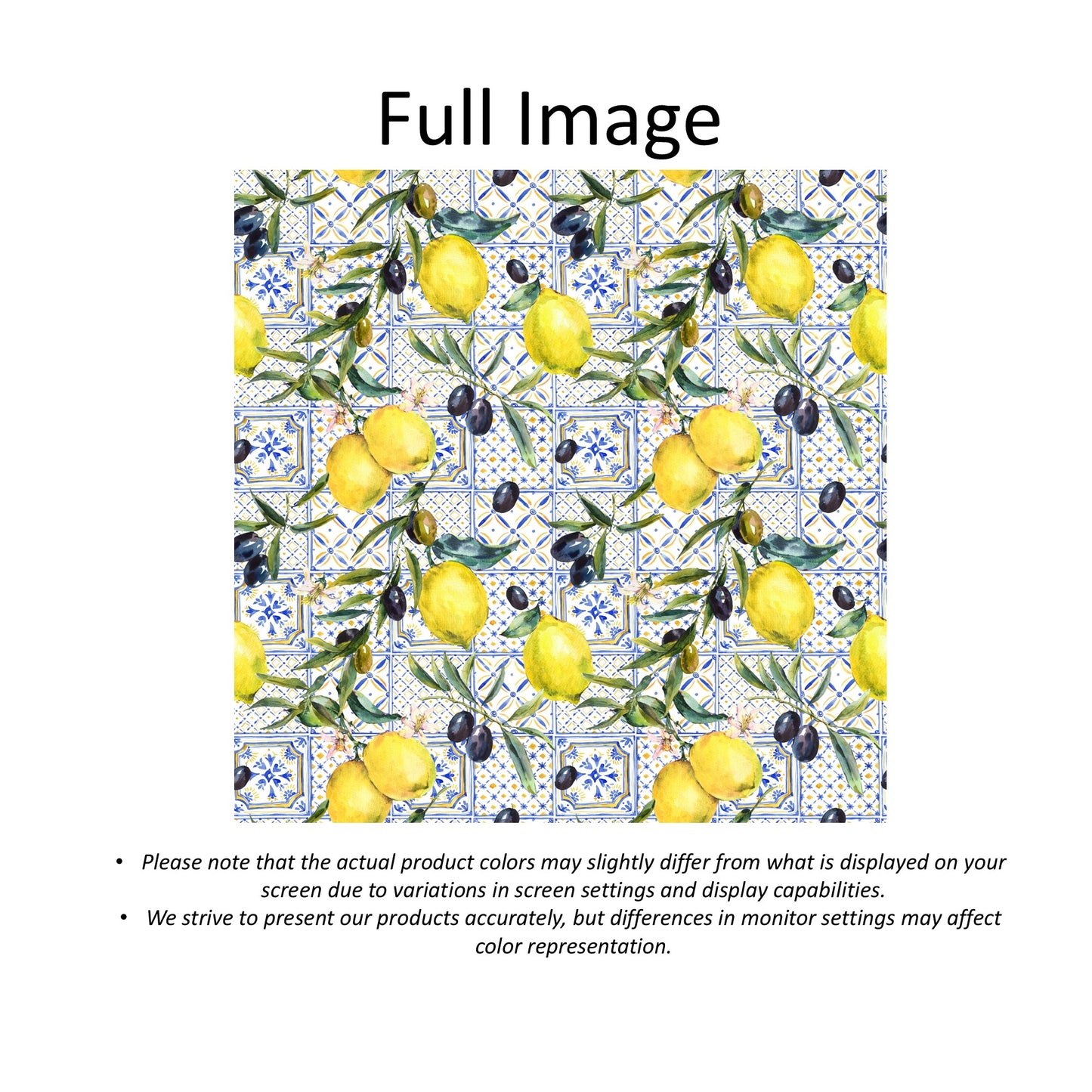 Mediterranean Lemon Grove Window Roman Shade