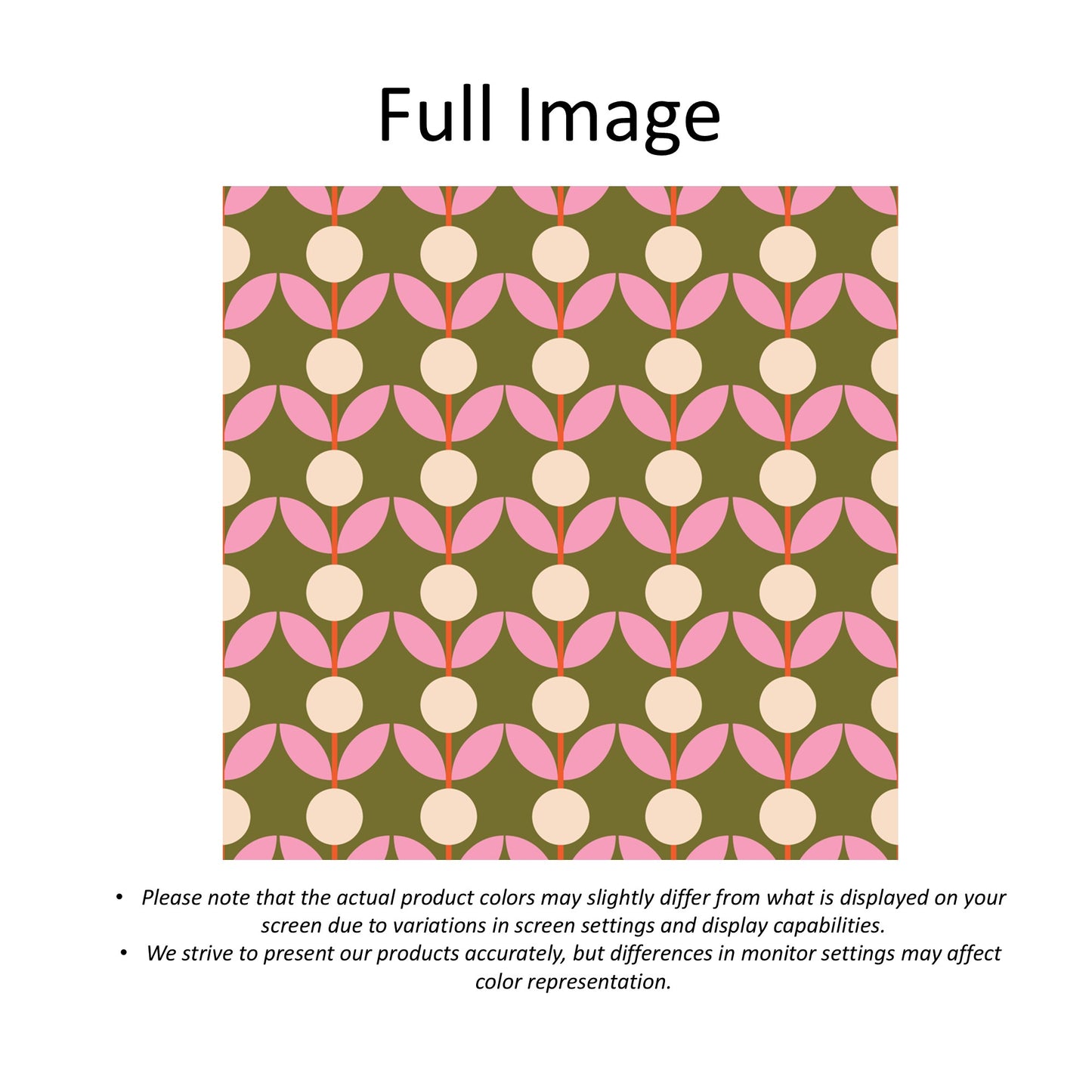 Retro Flora Pattern Window Roller Shade