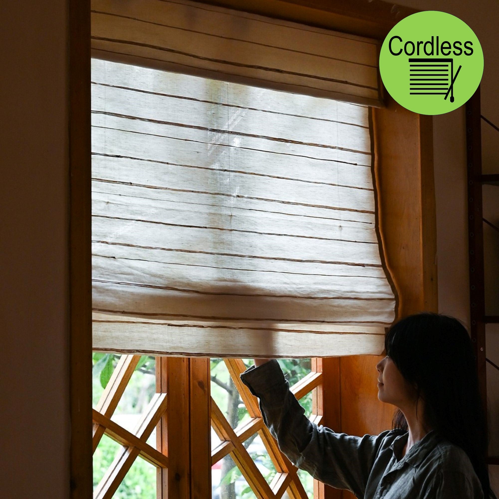Stunning Jute Roman Shades For Nursery image