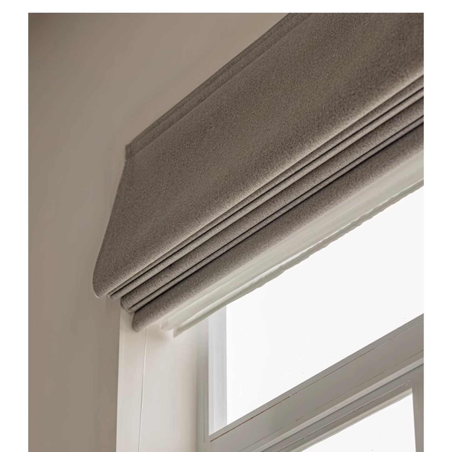Modern Contemporary Single Double Layers Polyester Window Roman Shade
