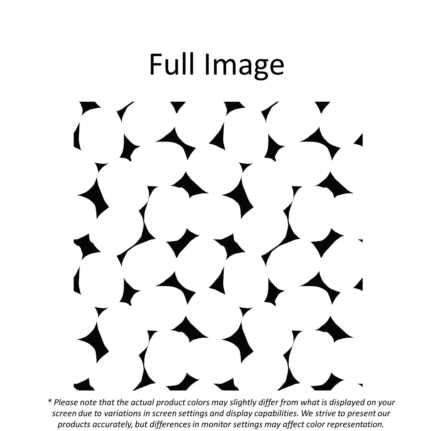 Black and White Geometry Seamless Circle Window Roman Shade