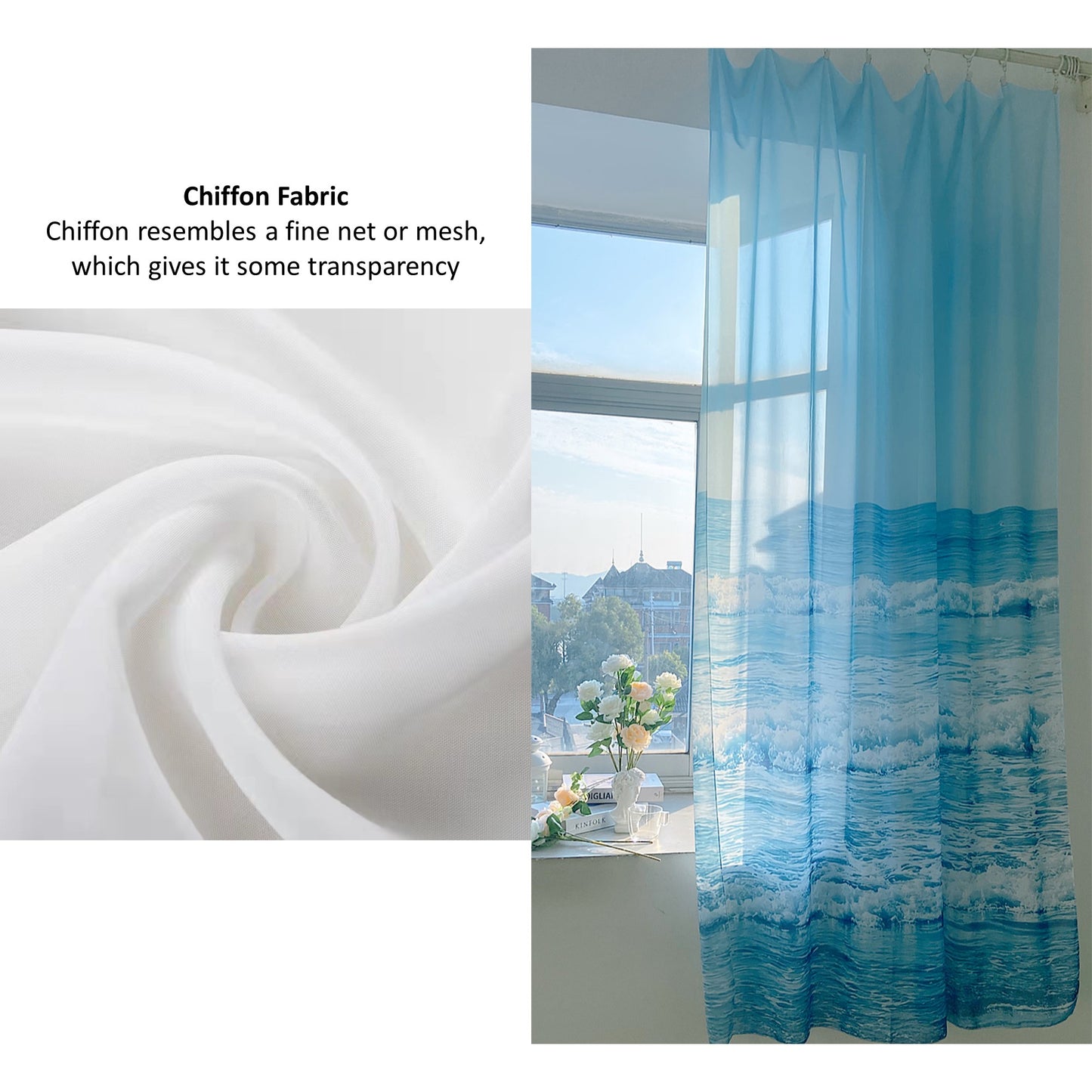 Custom Your Image Business Logo Backdrop Window Curtains Drapery