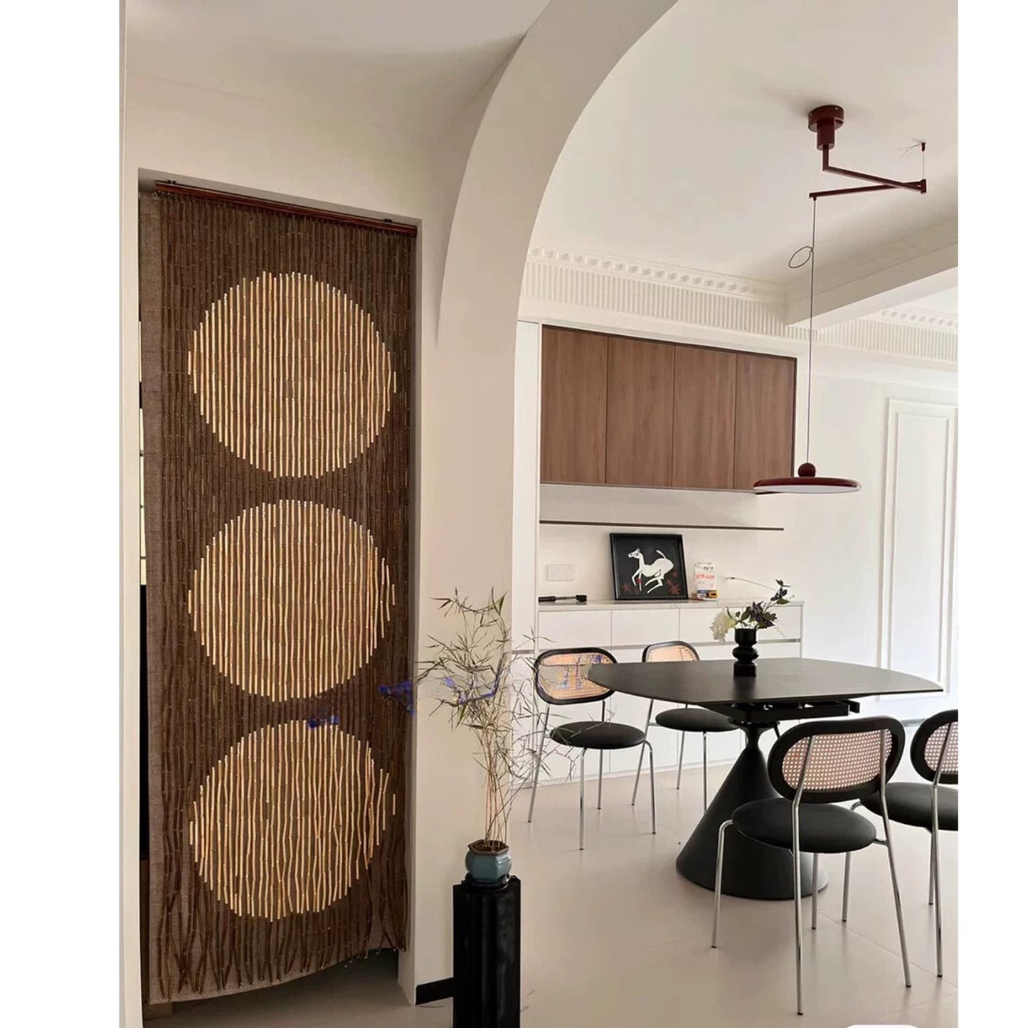 Customizable Bamboo Bead Curtain Personalized Room Divider & Wall Décor