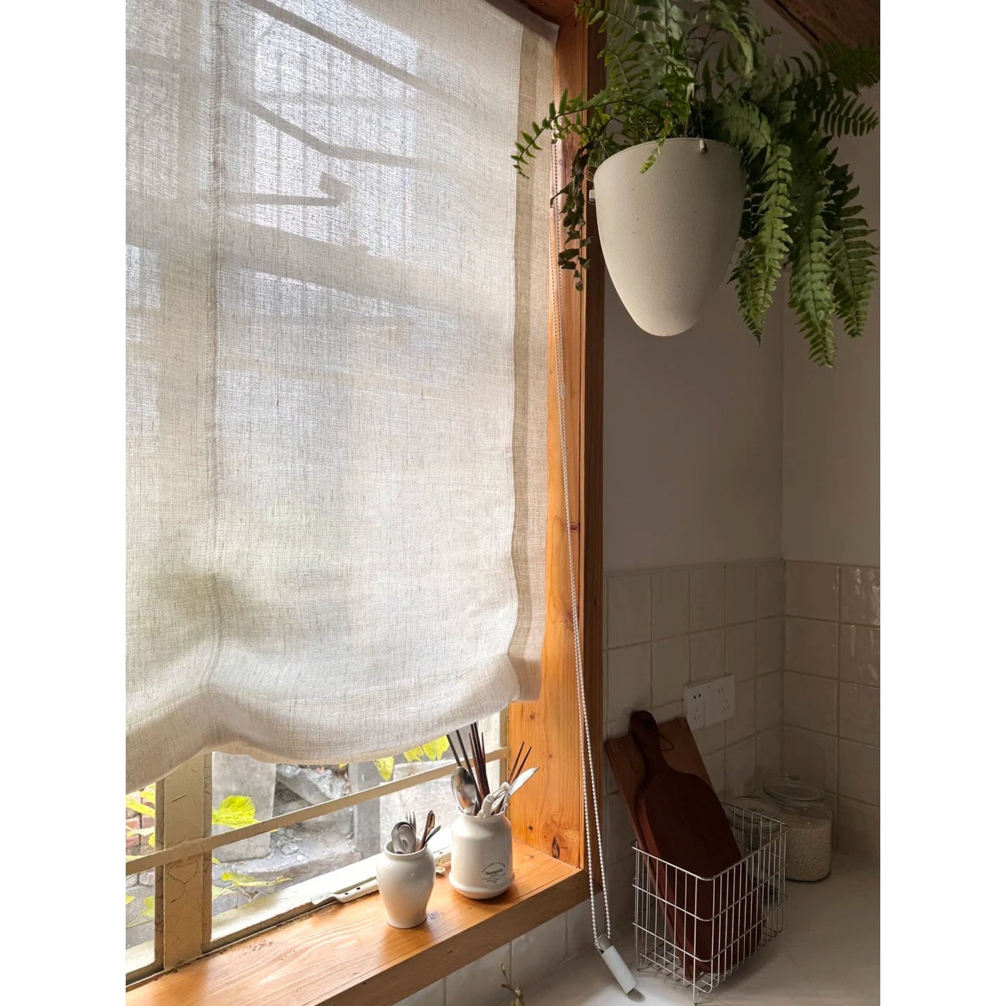 Linen Relaxed-Fit Window Roman Shades | Soft Fold, Natural Drape