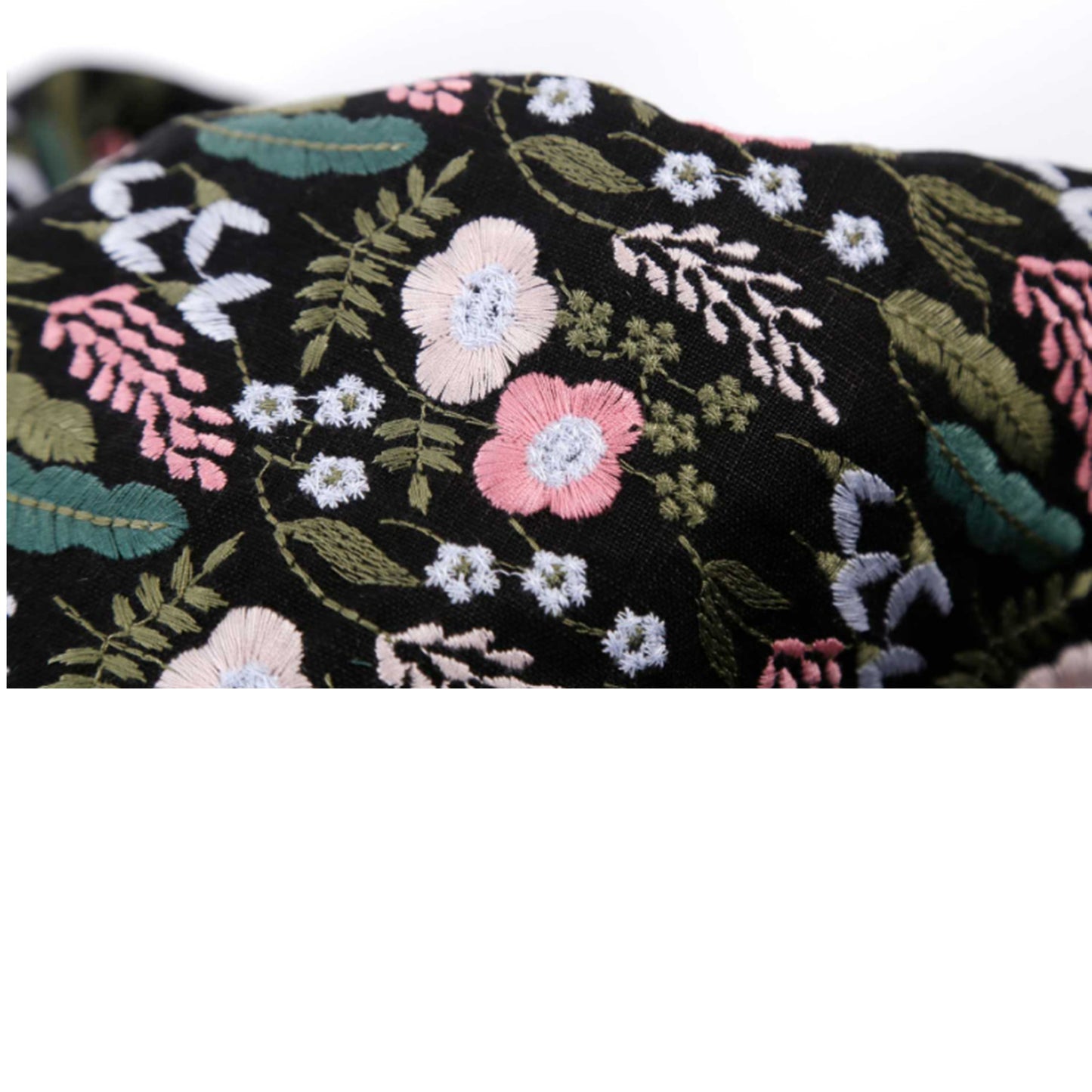 Wildflower Meadow Embroidered Linen Window Roman Shade