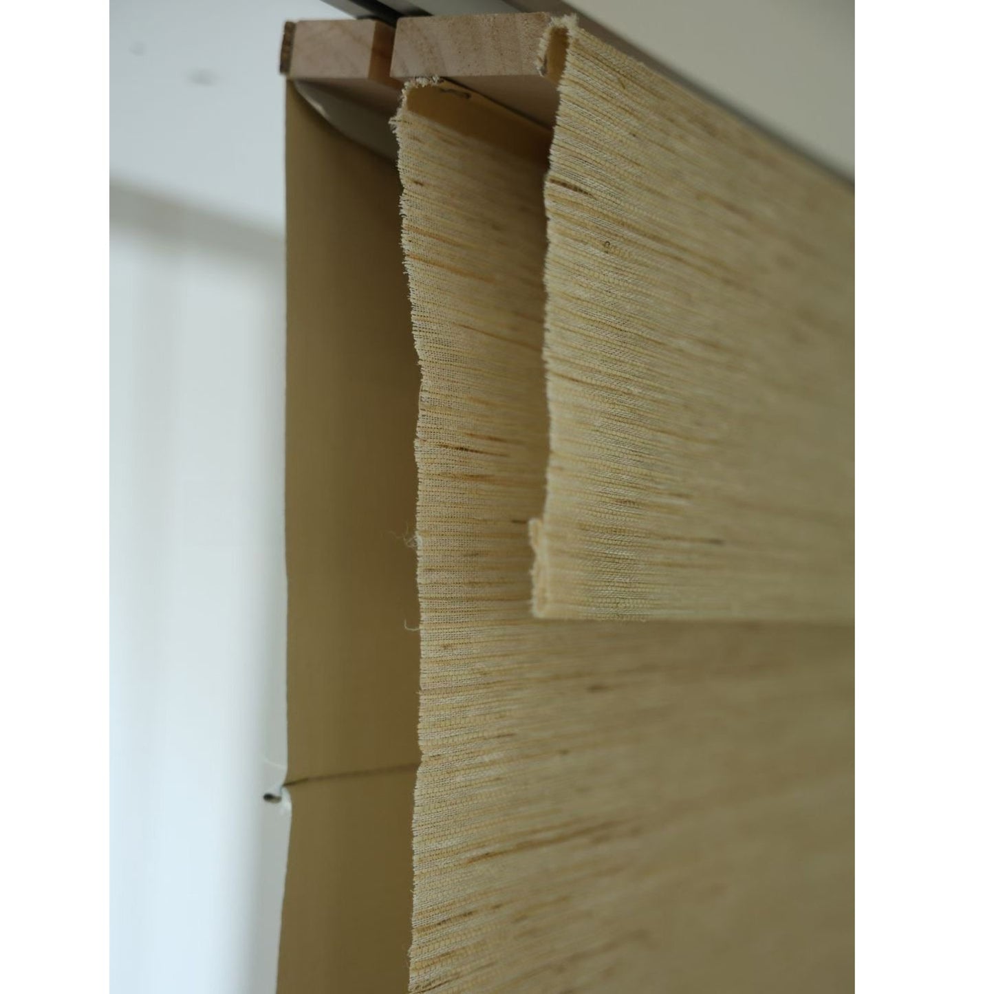 Dual-layered Blackout Light Filter Natural Linen Window Roller Shade