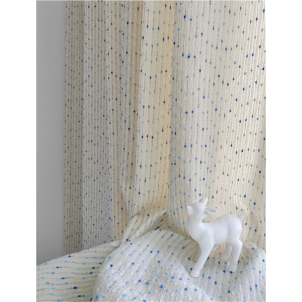 Scandinavian Textured Dot Boho Coastal Curtain Window Curtains Drapery