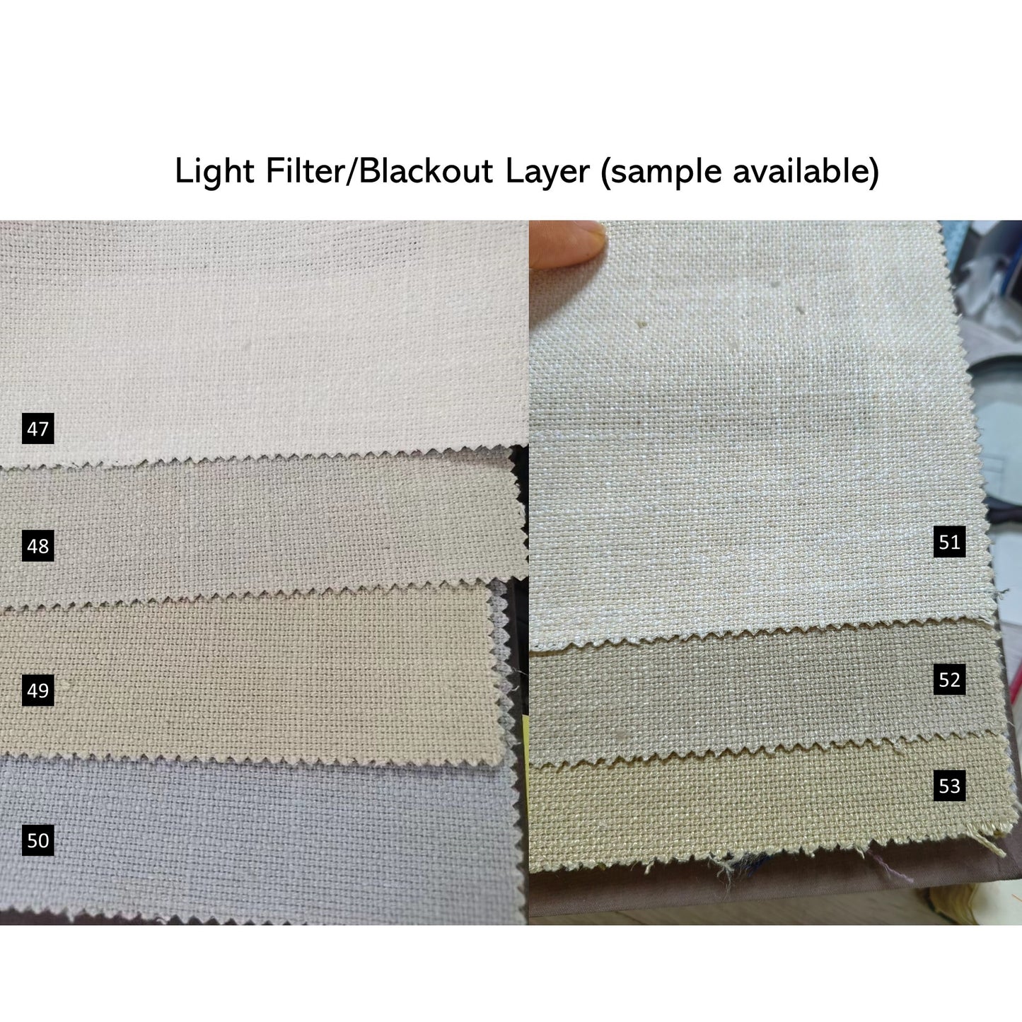 Double Layers Dual Linen Blackout and Light Filter Window Roman Shade