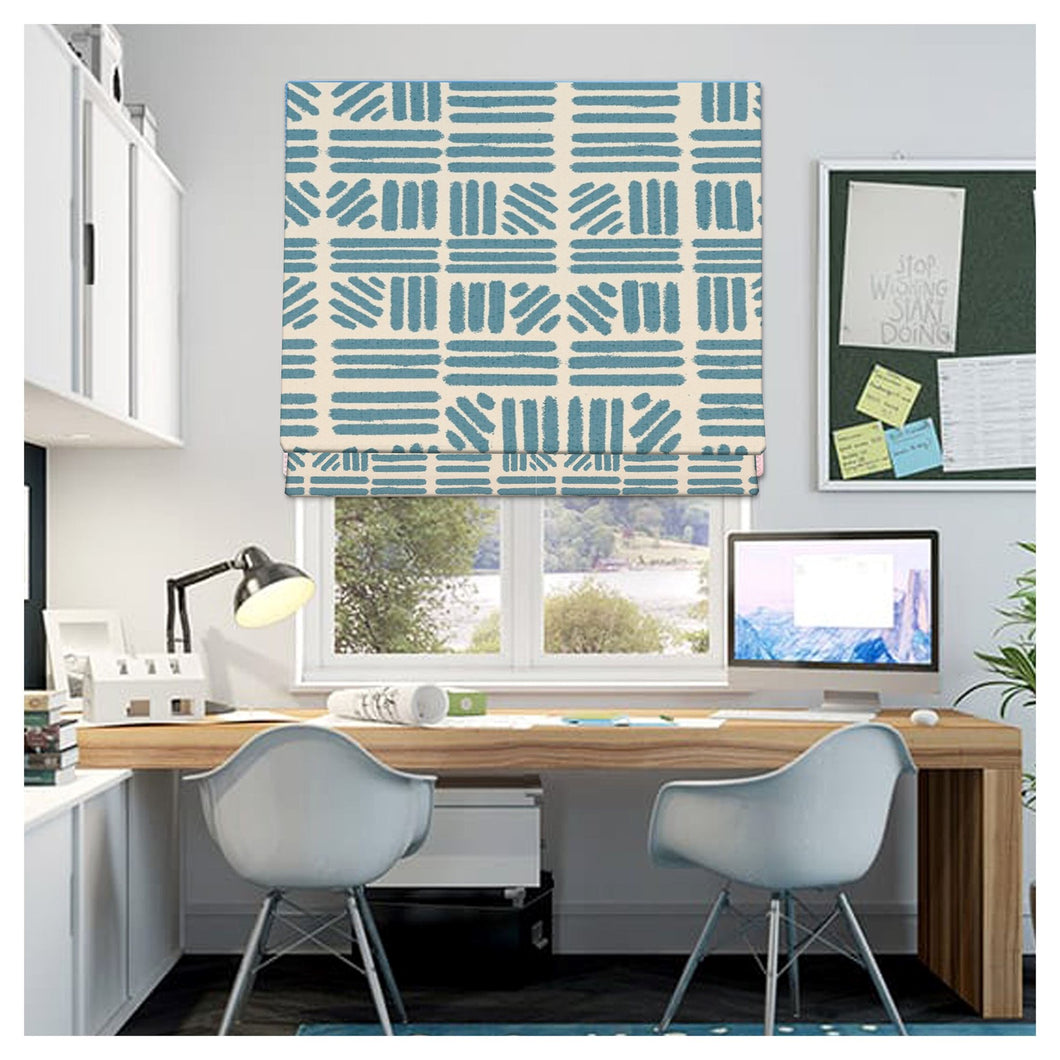 Southwestern Line Geometry Window Roman Shade