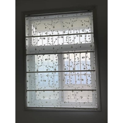 Sheer Daisy Blossom Embroidered Flora Transparent Window Roman Shade