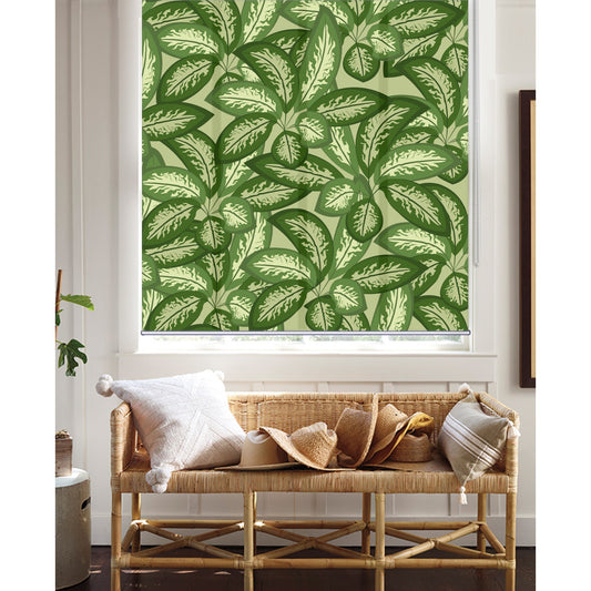 Satin Pothos Plant Leave Window Roller Shade