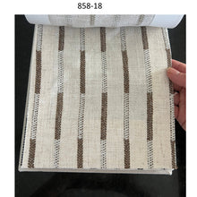 Load image into Gallery viewer, Handwoven Neutral Linen Embroidery Stripe Window Roman Shade
