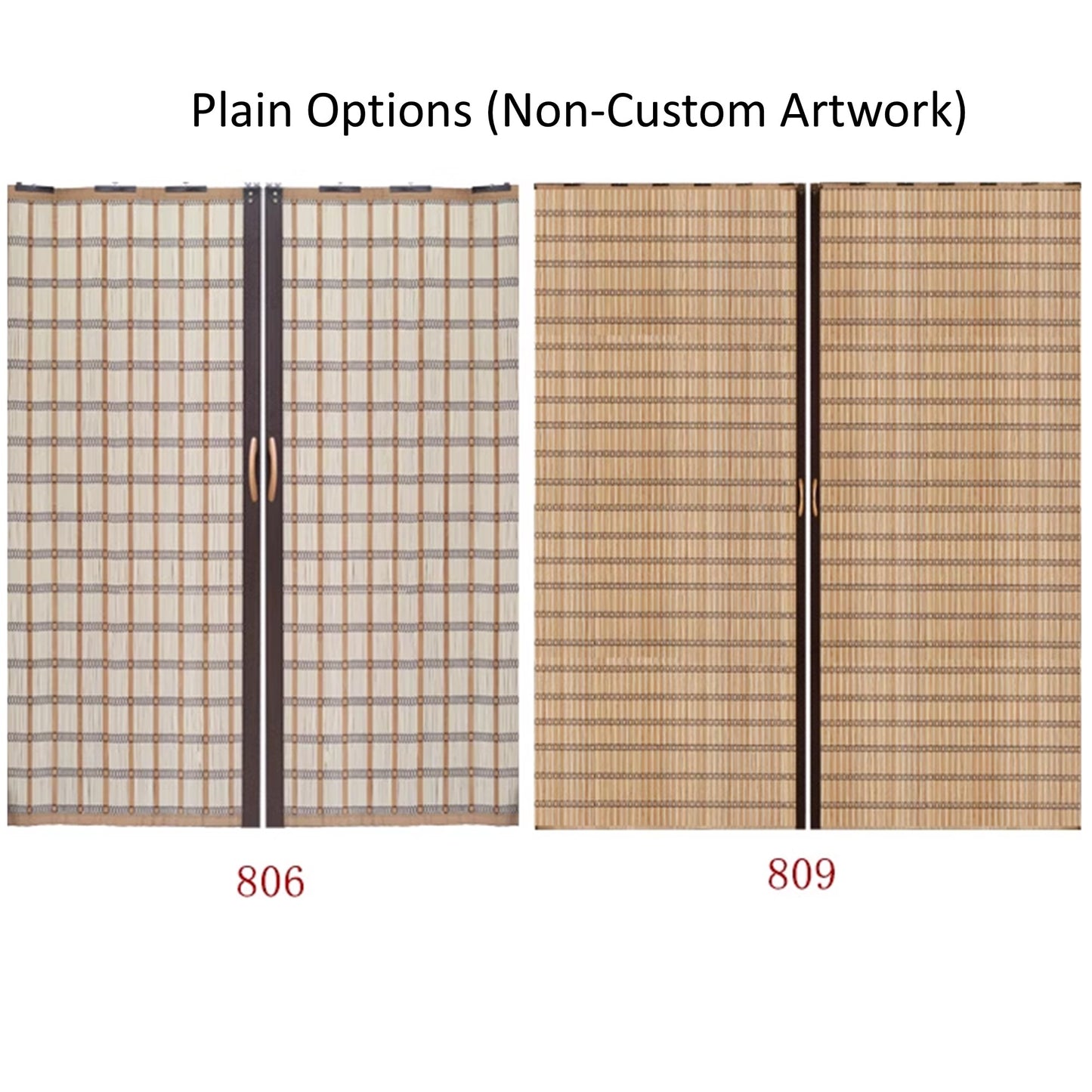 Custom Graphic/Image/Logo Natural Bamboo Sliding Door Curtain Divider