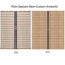 Load image into Gallery viewer, Custom Graphic/Image/Logo Natural Bamboo Sliding Door Curtain Divider
