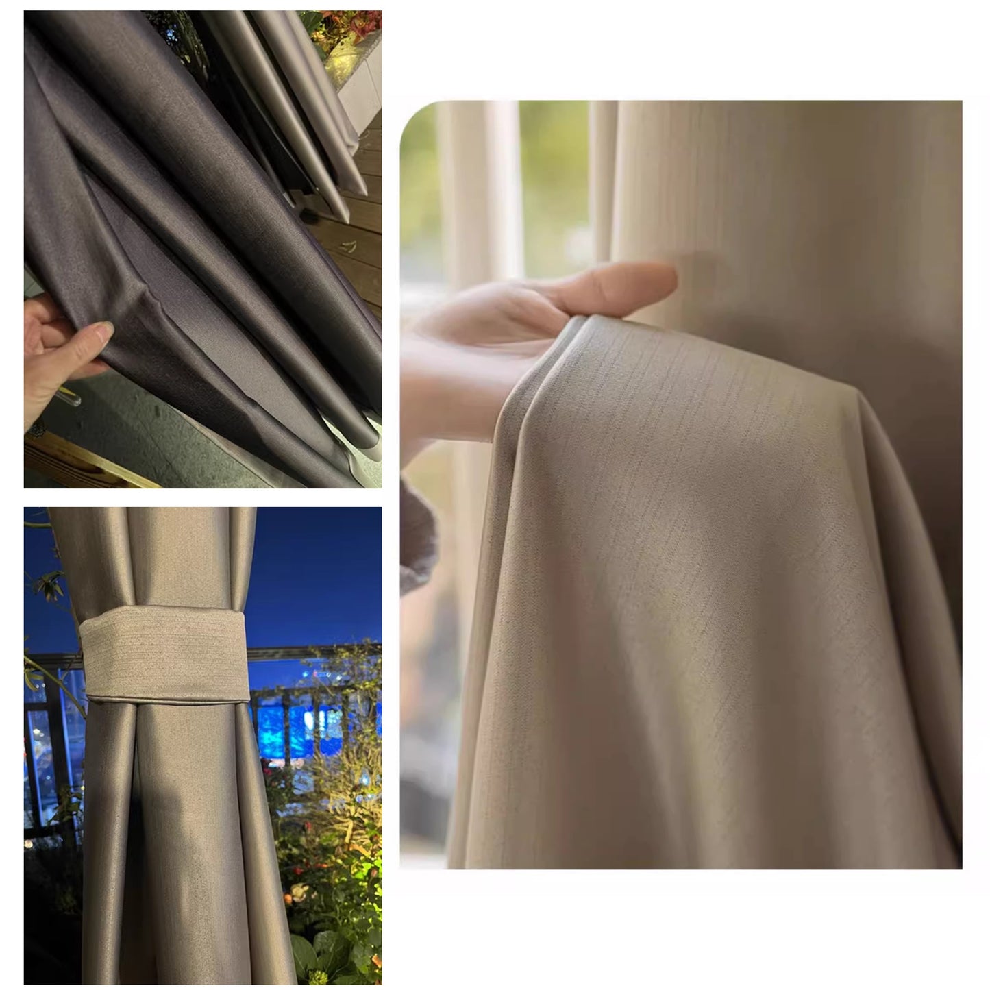 Heavy Duty Waterproof Outdoor Curtains for Patio, Pergola, Gazebo & Balcony (1300g/m & 600g/m)