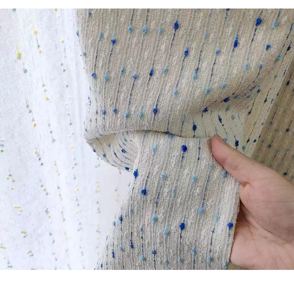 Scandinavian Textured Dot Boho Coastal Curtain Window Curtains Drapery