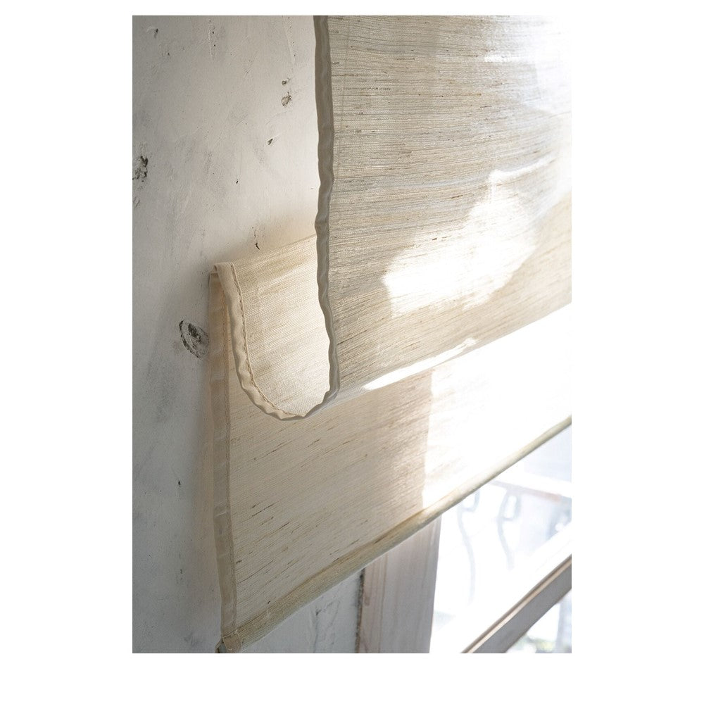 Natural Ramie Minimalist Woven Window Shade (Top Down Bottom Up Available)