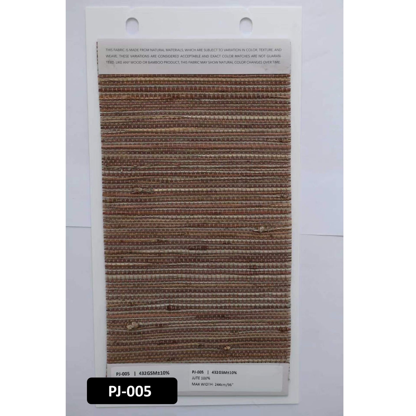 Natural Woven Fiber Curtain Rustic Light Filtering Indoor Outdoor Drapes - Curtain Track Hooks Pre-Attached