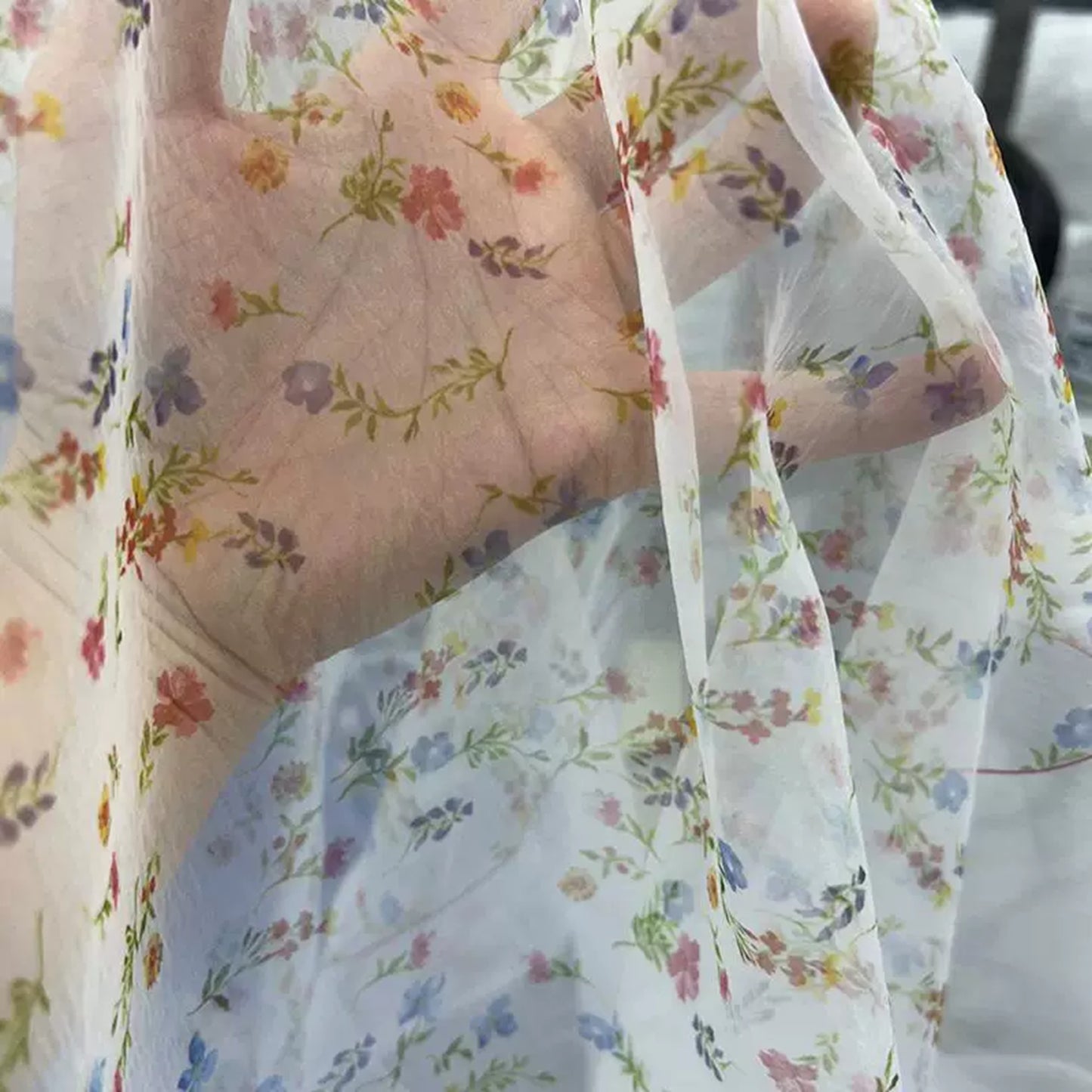Custom Print Fabric Only -Ultra-thin 25G Chiffon Sheer See Through Fabric