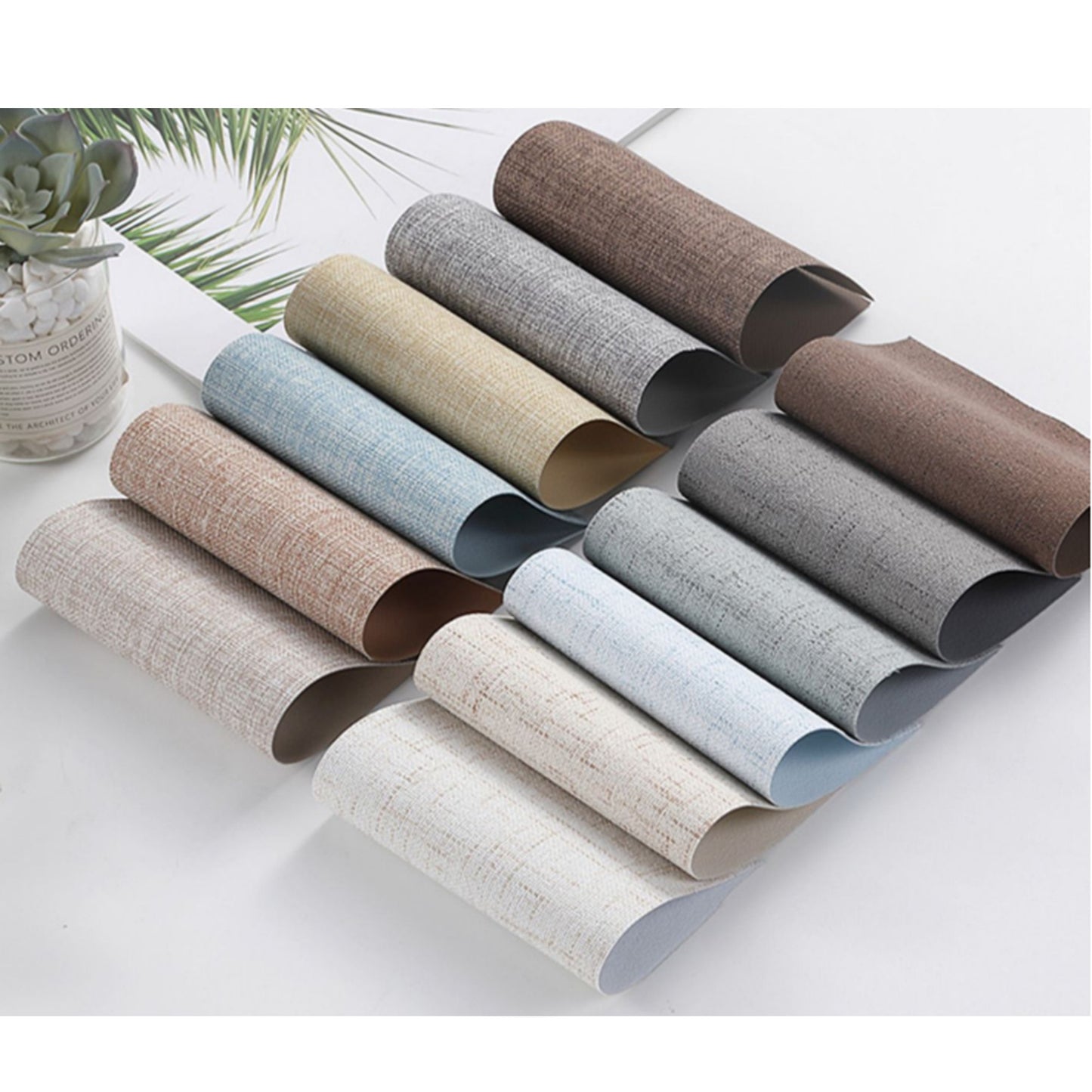 Plain Basic Upholstery Textured Window Blinds Roller Shade