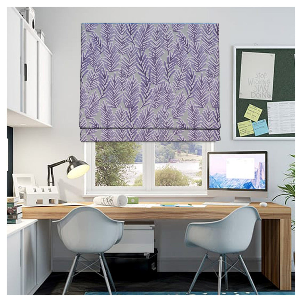 Purple Garden Field Window Roman Shade