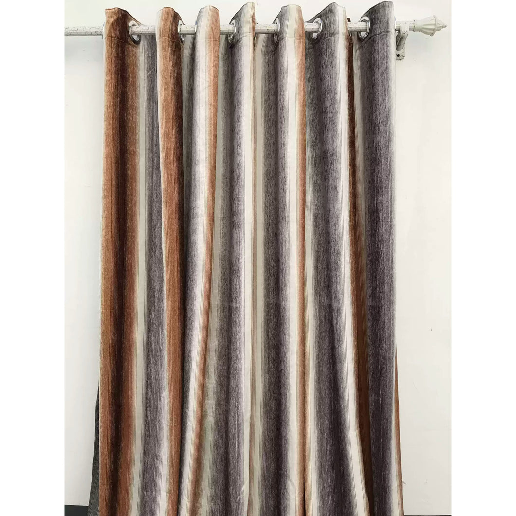 Coffee Gray Gradient Oil Painting Modern Vintage Style Curtain Drapery