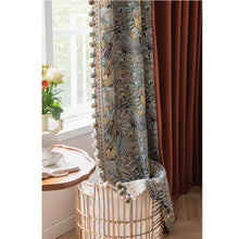 Load image into Gallery viewer, Retro Foliage Tapestry Mid Century Vibes Window Curtains Drapery
