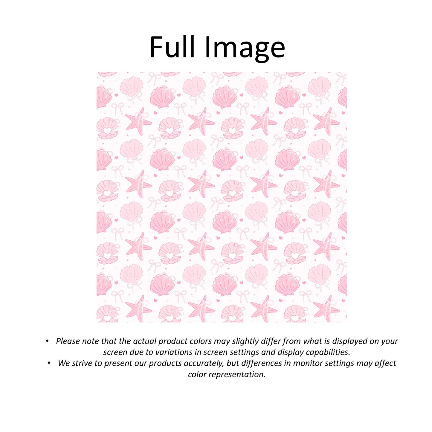 Pink Seashell Coastal Pattern Window Roller Shade