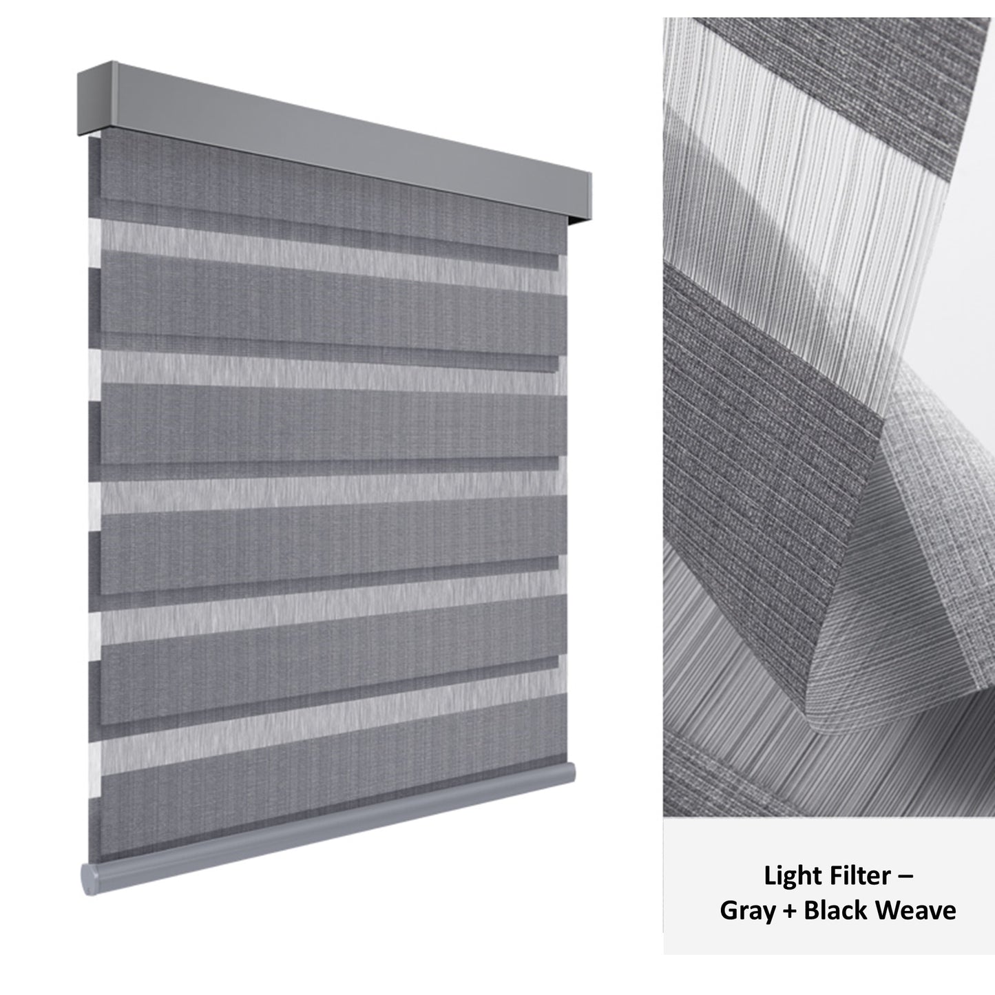 Cordless Day-Night Sheer Blackout Blinds Window Zebra Roller Shade