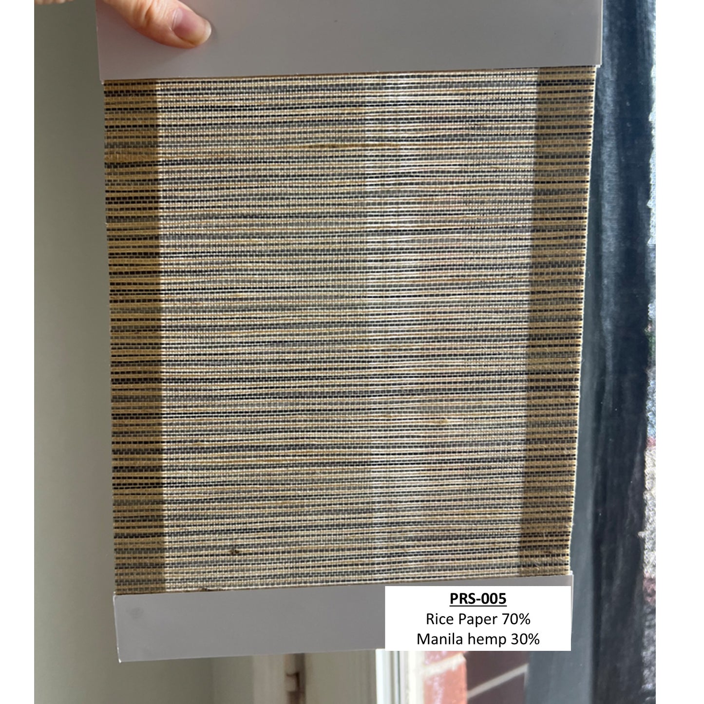 Dual-layered Blackout Light Filter Natural Linen Window Roller Shade