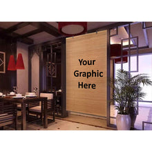 Load image into Gallery viewer, Custom Graphic/Image/Logo Bamboo Roller Shade Blinds For Indoor and Outdoor
