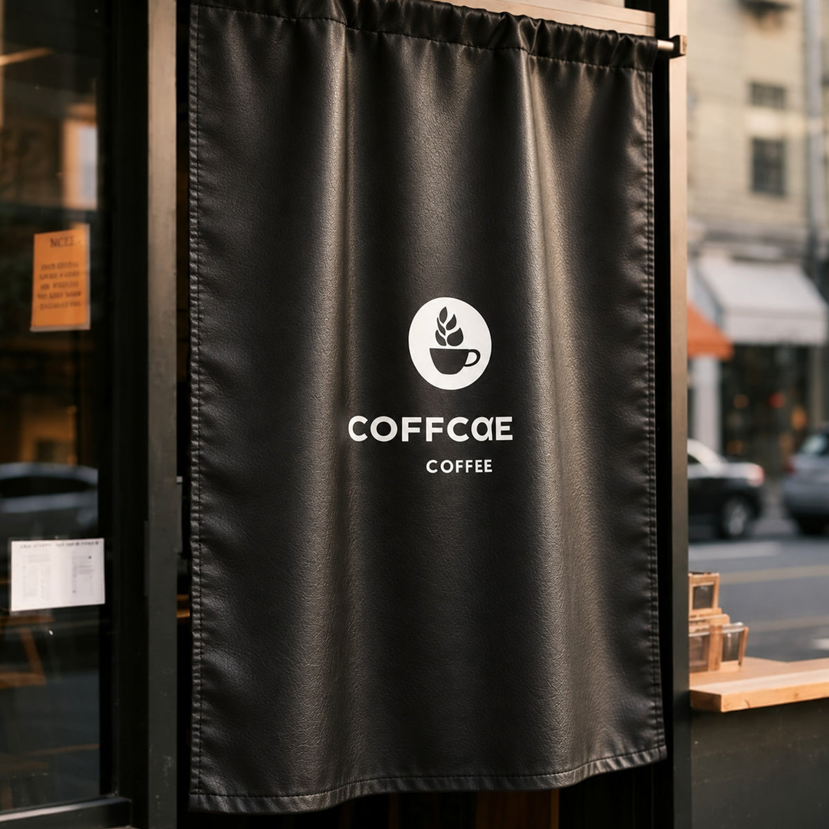Custom Printed Faux Leather PU Curtain Panel – for Doorways, Windows, Room Dividers & Fitting Rooms