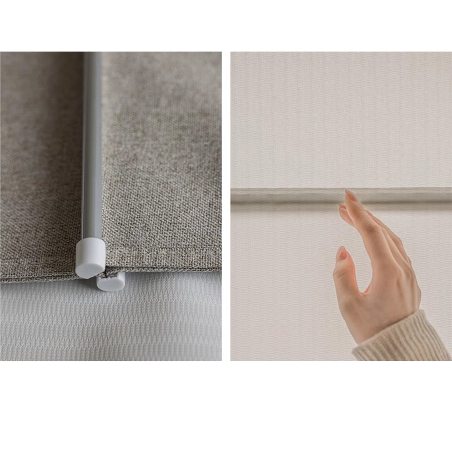 Modern Contemporary Single Double Layers Polyester Window Roman Shade